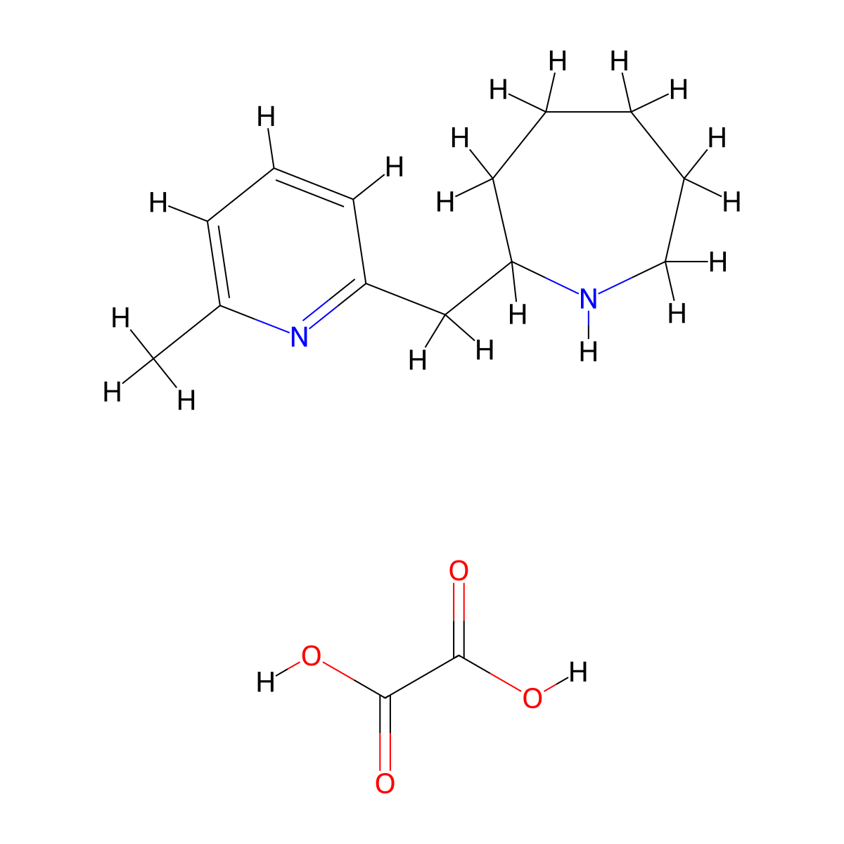 2-((6-Methylpyridin-2-yl)methyl)azepane oxalate molecular structure, CAS 1177350-36-5