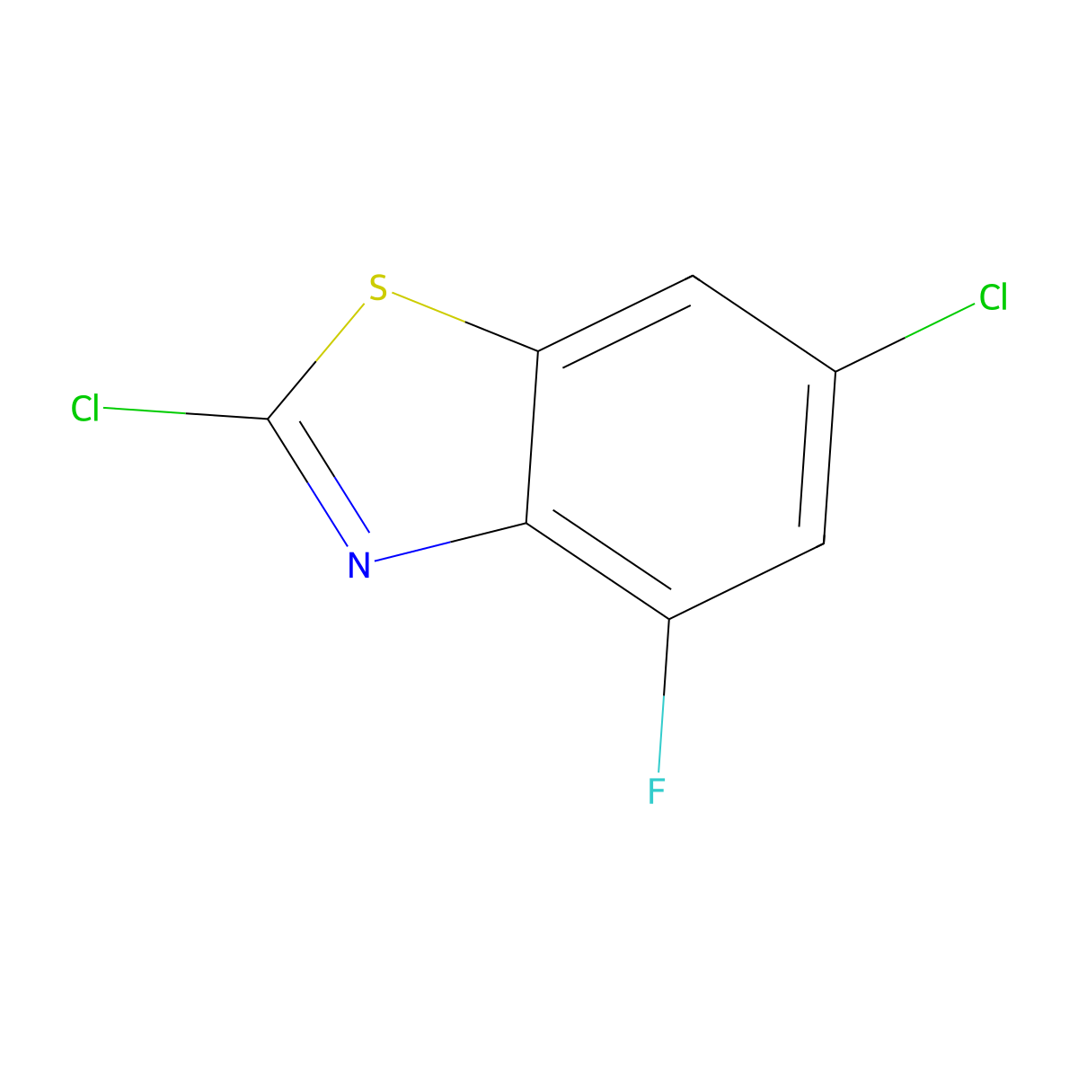 2,6-Dichloro-4-fluoro-1,3-benzothiazole molecular structure, CAS 1177350-78-5