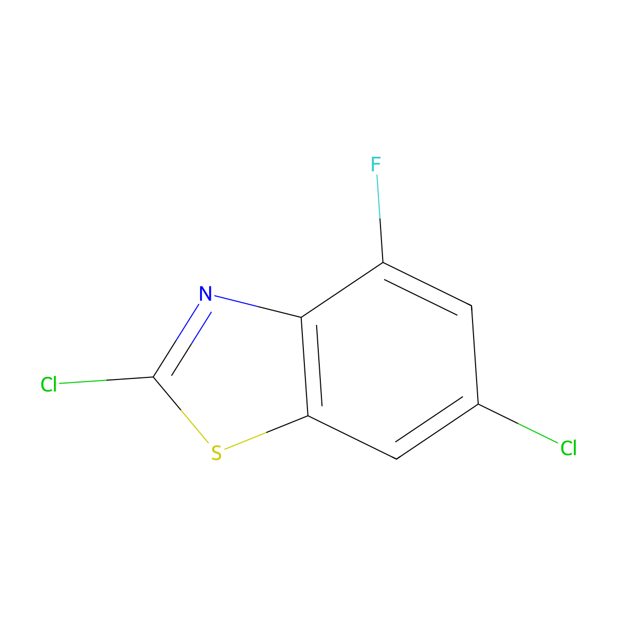 2,6-Dichloro-4-fluoro-1,3-benzothiazole molecular structure, CAS 1177350-78-5
