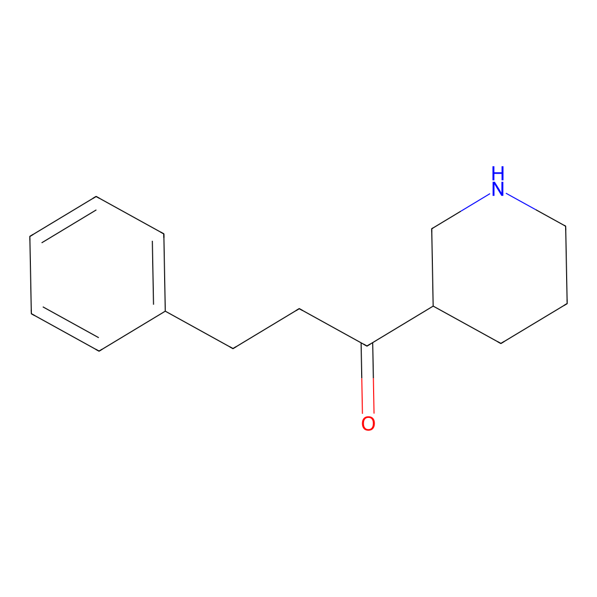 3-Phenyl-1-(3-piperidinyl)-1-propanone molecular structure, CAS 1177350-80-9