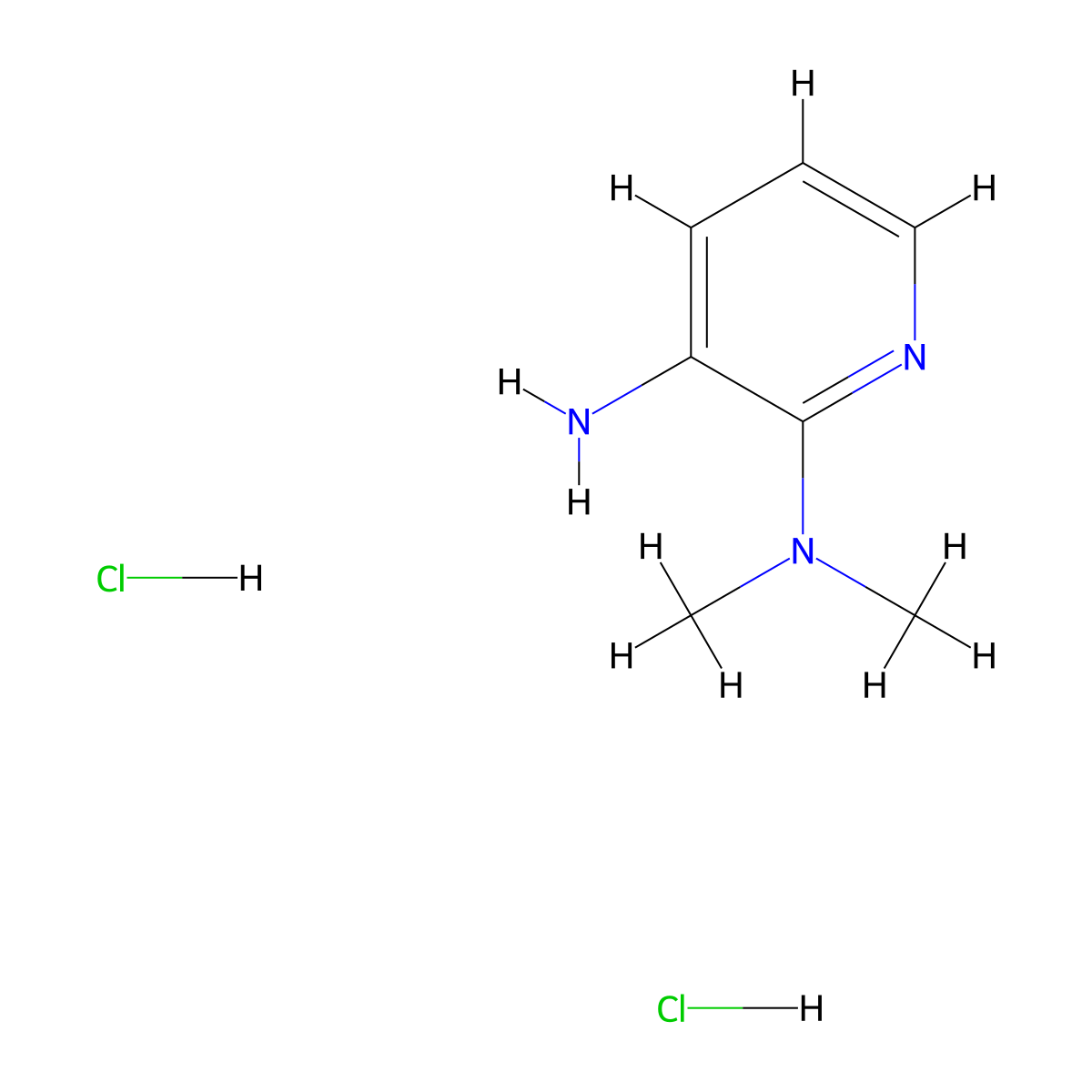 N2,N2-Dimethylpyridine-2,3-diamine dihydrochloride molecular structure, CAS 1177350-84-3