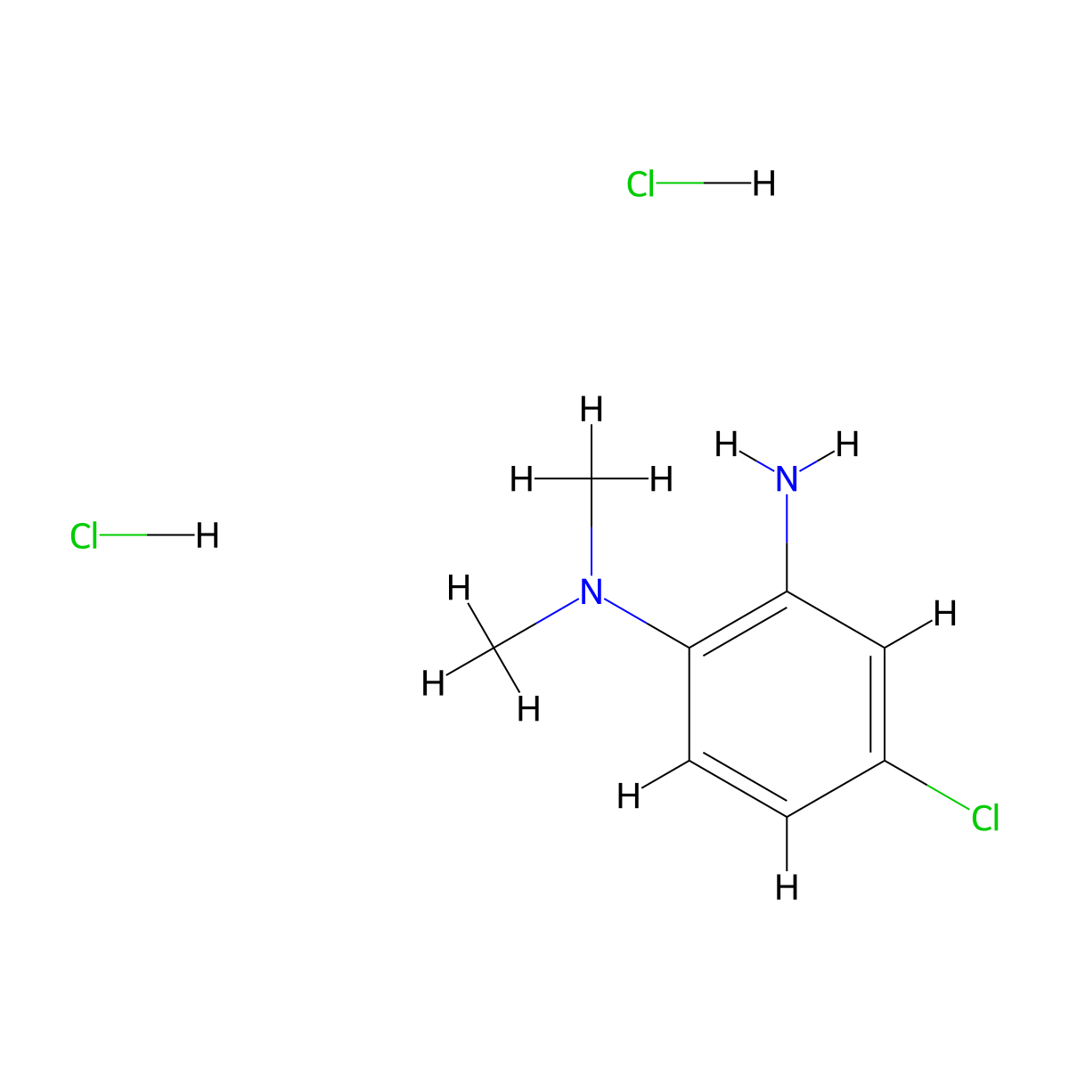 (2-Amino-4-chlorophenyl)dimethylamine dihydrochloride molecular structure, CAS 1177351-07-3