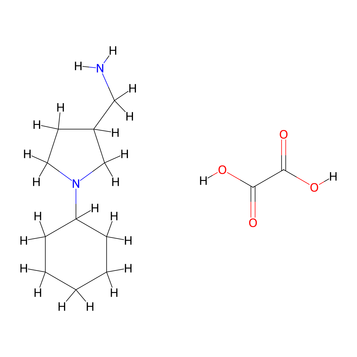 1-(1-Cyclohexylpyrrolidin-3-YL)methanamine oxalate molecular structure, CAS 1177351-19-7