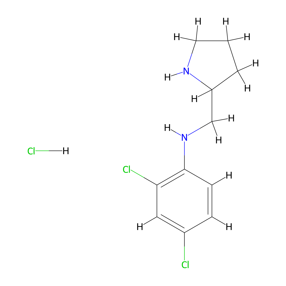 2,4-Dichloro-N-(pyrrolidin-2-ylmethyl)aniline hydrochloride molecular structure, CAS 1177352-12-3