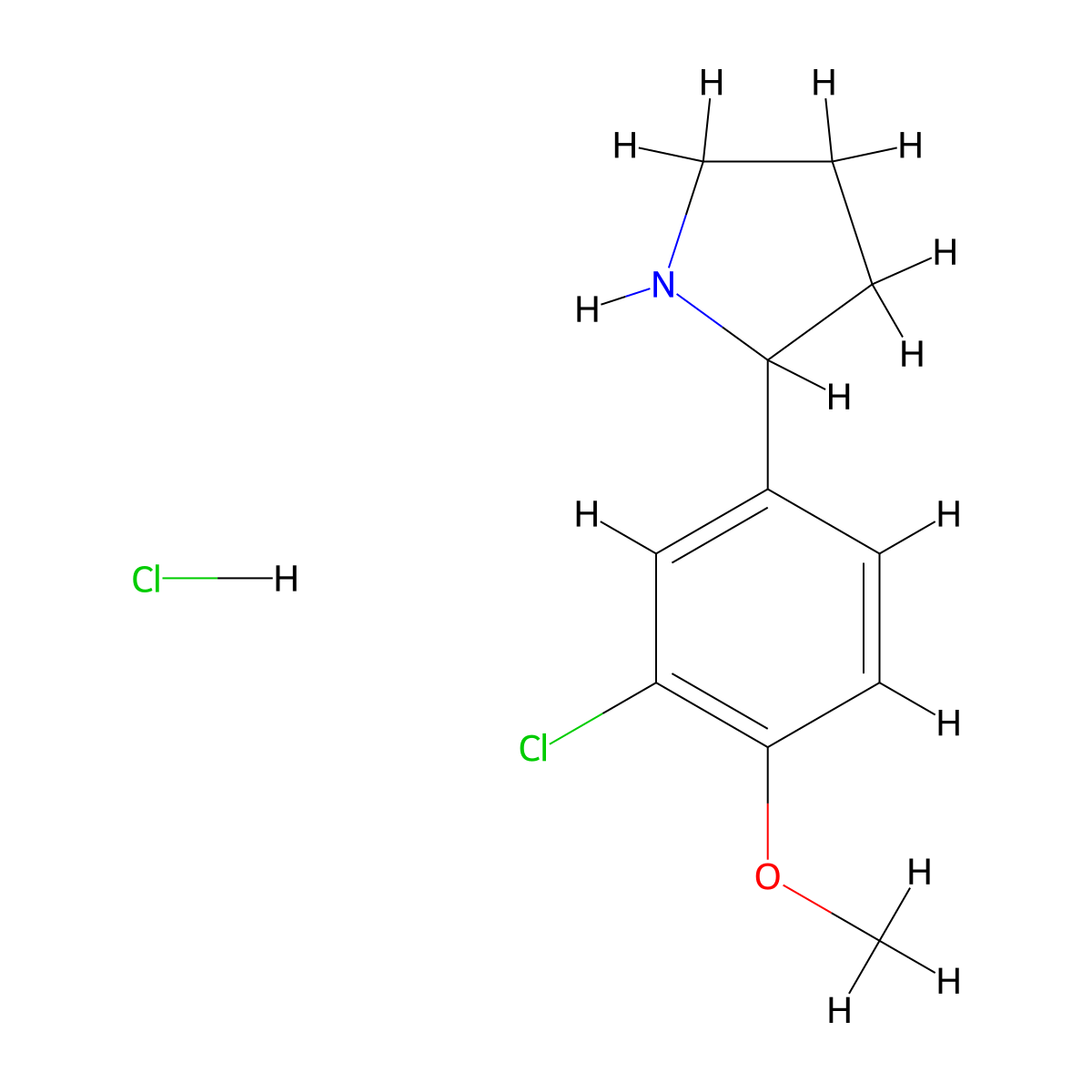 2-(3-Chloro-4-methoxyphenyl)pyrrolidine hydrochloride molecular structure, CAS 1177352-21-4