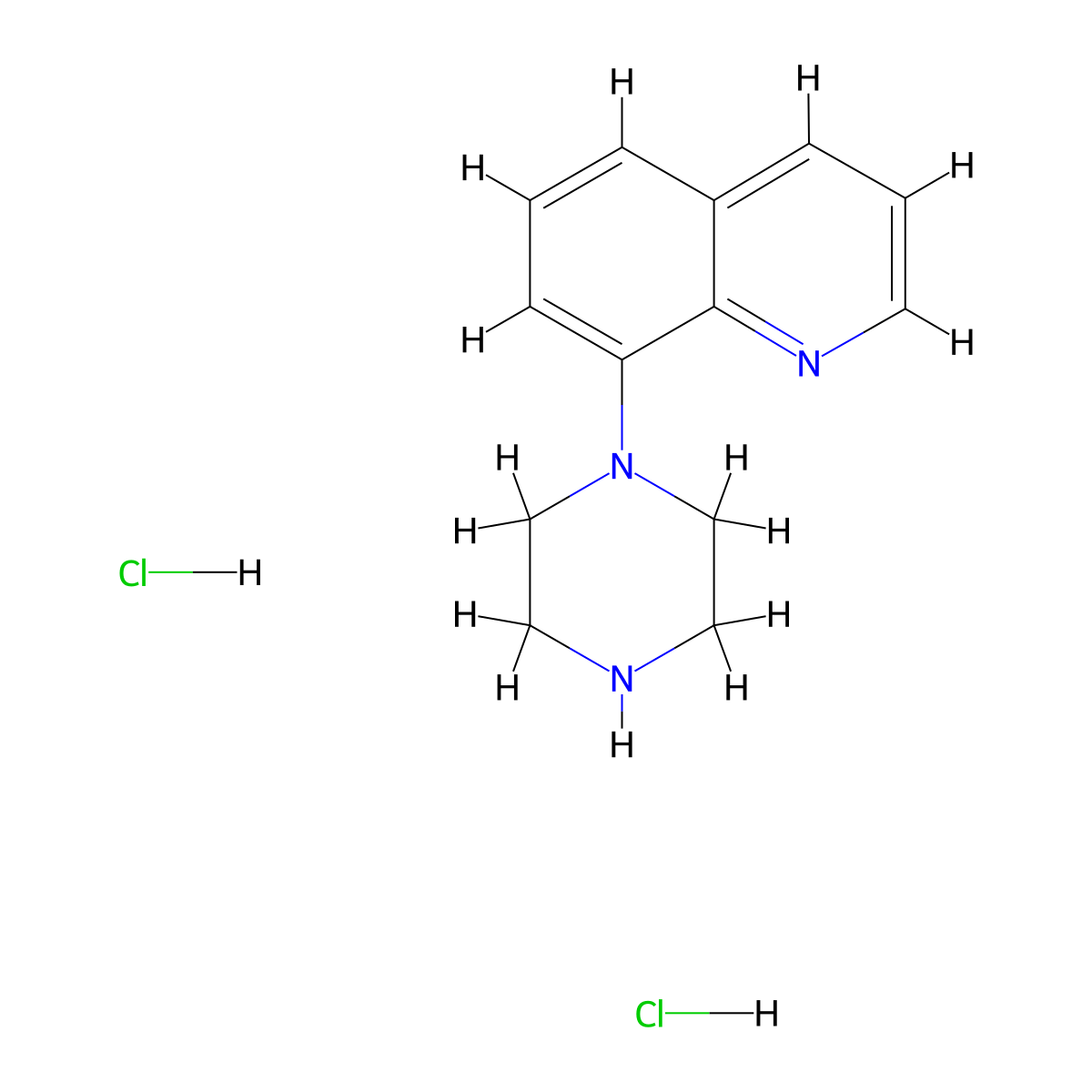 8-(Piperazin-1-yl)quinoline dihydrochloride molecular structure, CAS 1177353-50-2