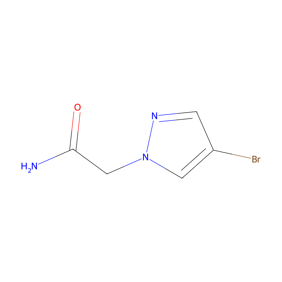 2-(4-bromo-1H-pyrazol-1-yl)acetamide molecular structure, CAS 1177354-50-5