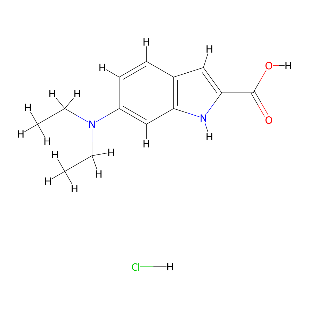 6-(Diethylamino)-1H-indole-2-carboxylic acid hydrochloride molecular structure, CAS 1177354-75-4