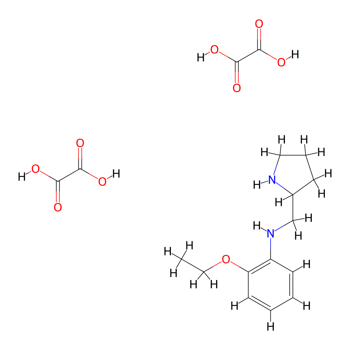 2-ethoxy-N-(pyrrolidin-2-ylmethyl)aniline dioxalate molecular structure, CAS 1177355-31-5