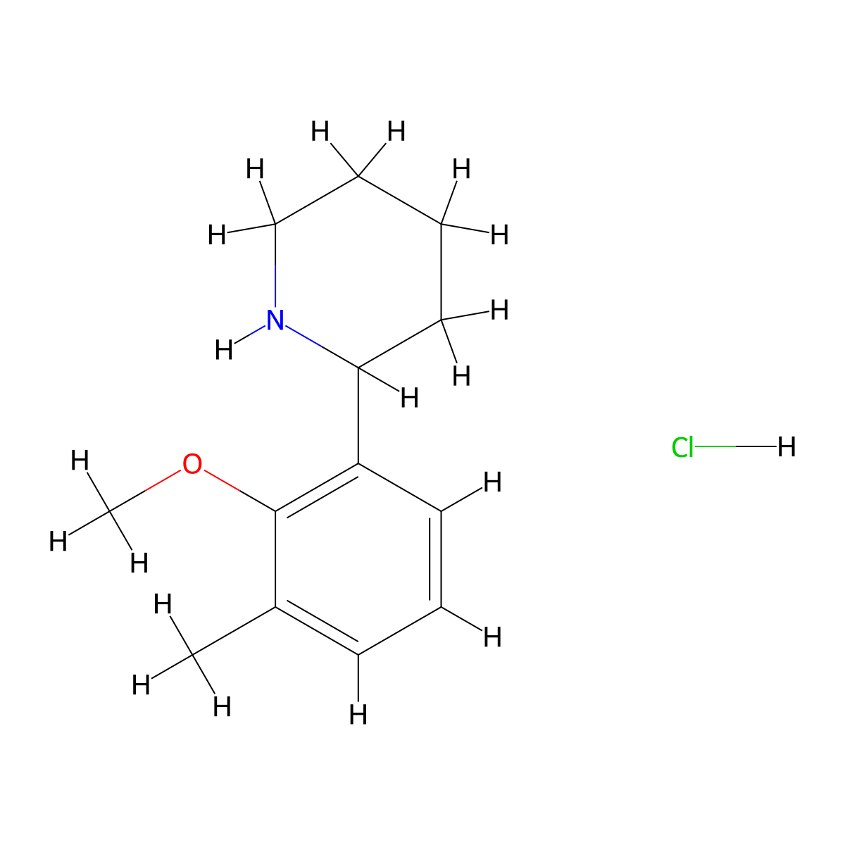 2-(2-Methoxy-3-methylphenyl)piperidine hydrochloride molecular structure, CAS 1177355-76-8