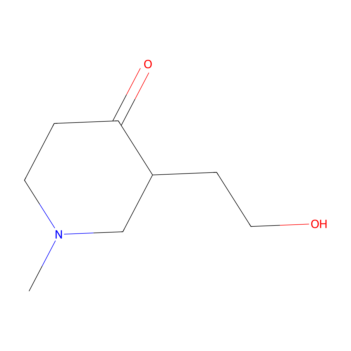 3-(2-Hydroxyethyl)-1-methylpiperidin-4-one molecular structure, CAS 1177357-31-1