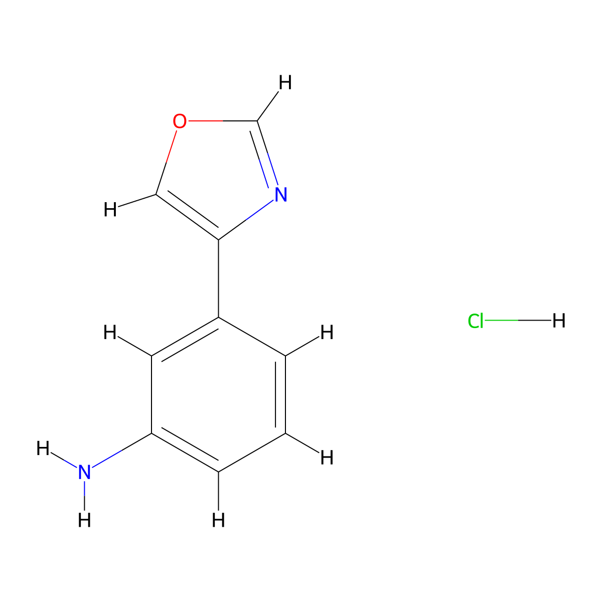 3-(Oxazol-4-yl)anilinehydrochloride molecular structure, CAS 1177358-86-9