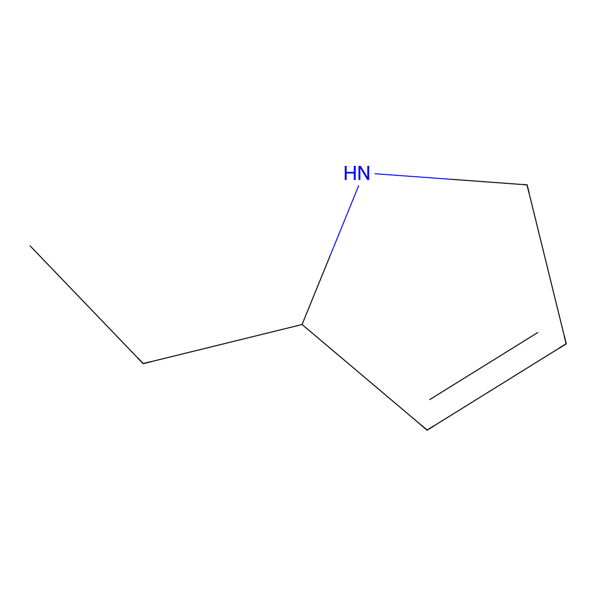 2-Ethyl-2,5-dihydro-1H-pyrrole molecular structure, CAS 1177359-87-3