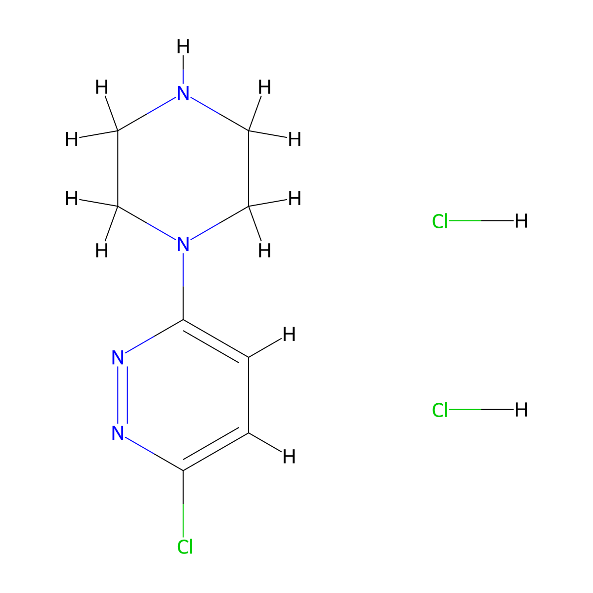 3-Chloro-6-(piperazin-1-yl)pyridazine dihydrochloride molecular structure, CAS 1177360-01-8