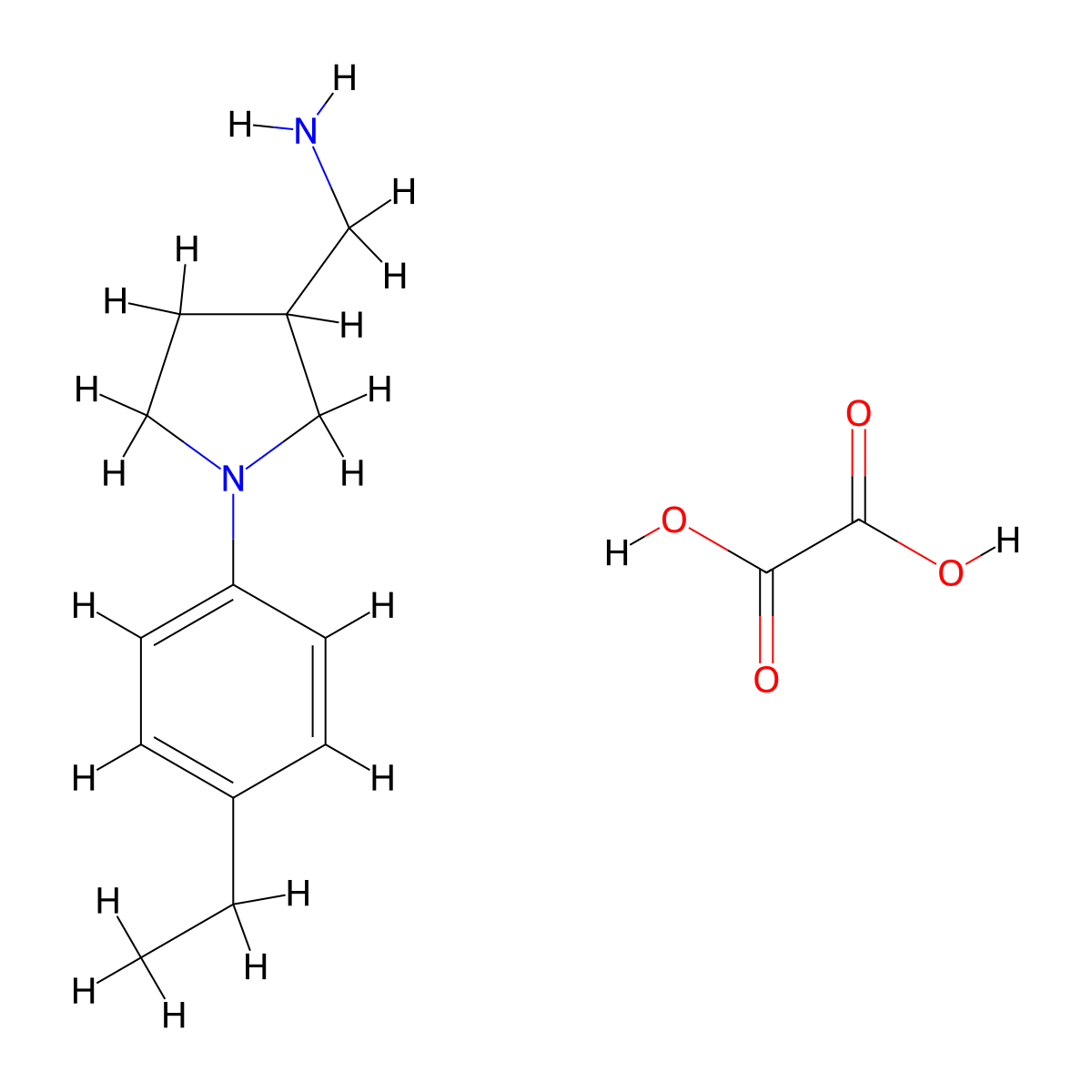 1-[1-(4-Ethylphenyl)pyrrolidin-3-YL]methanamine oxalate molecular structure, CAS 1177361-24-8