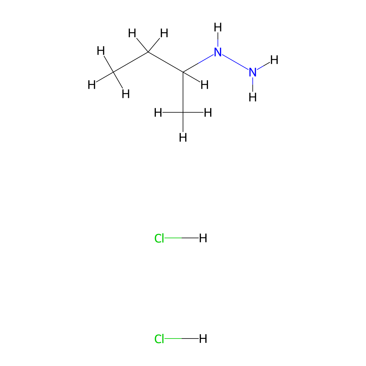 sec-Butylhydrazine dihydrochloride molecular structure, CAS 1177361-36-2