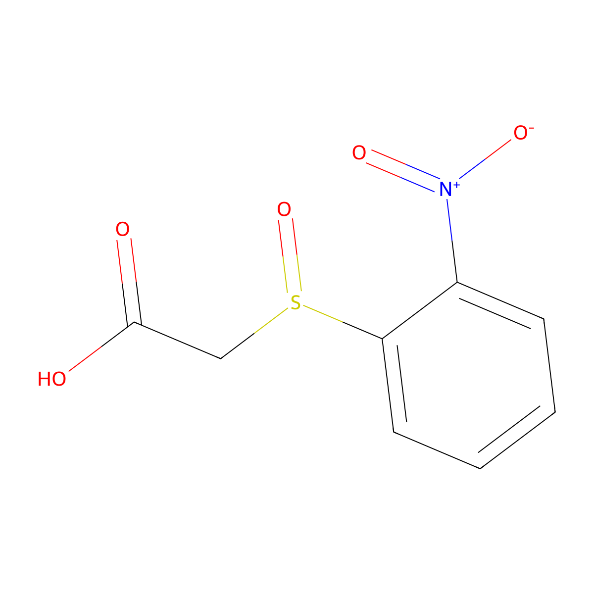 [(2-Nitrophenyl)sulfinyl]acetic acid molecular structure, CAS 117737-43-6