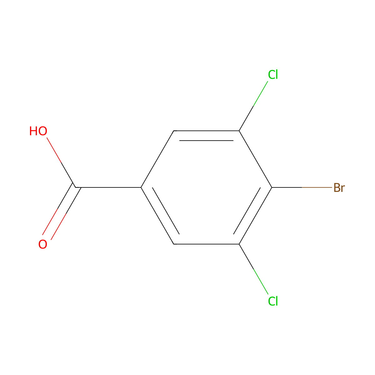 4-Bromo-3,5-dichlorobenzoic acid molecular structure, CAS 117738-75-7