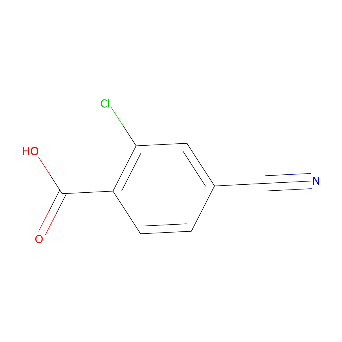2-Chloro-4-cyanobenzoic acid molecular structure, CAS 117738-77-9