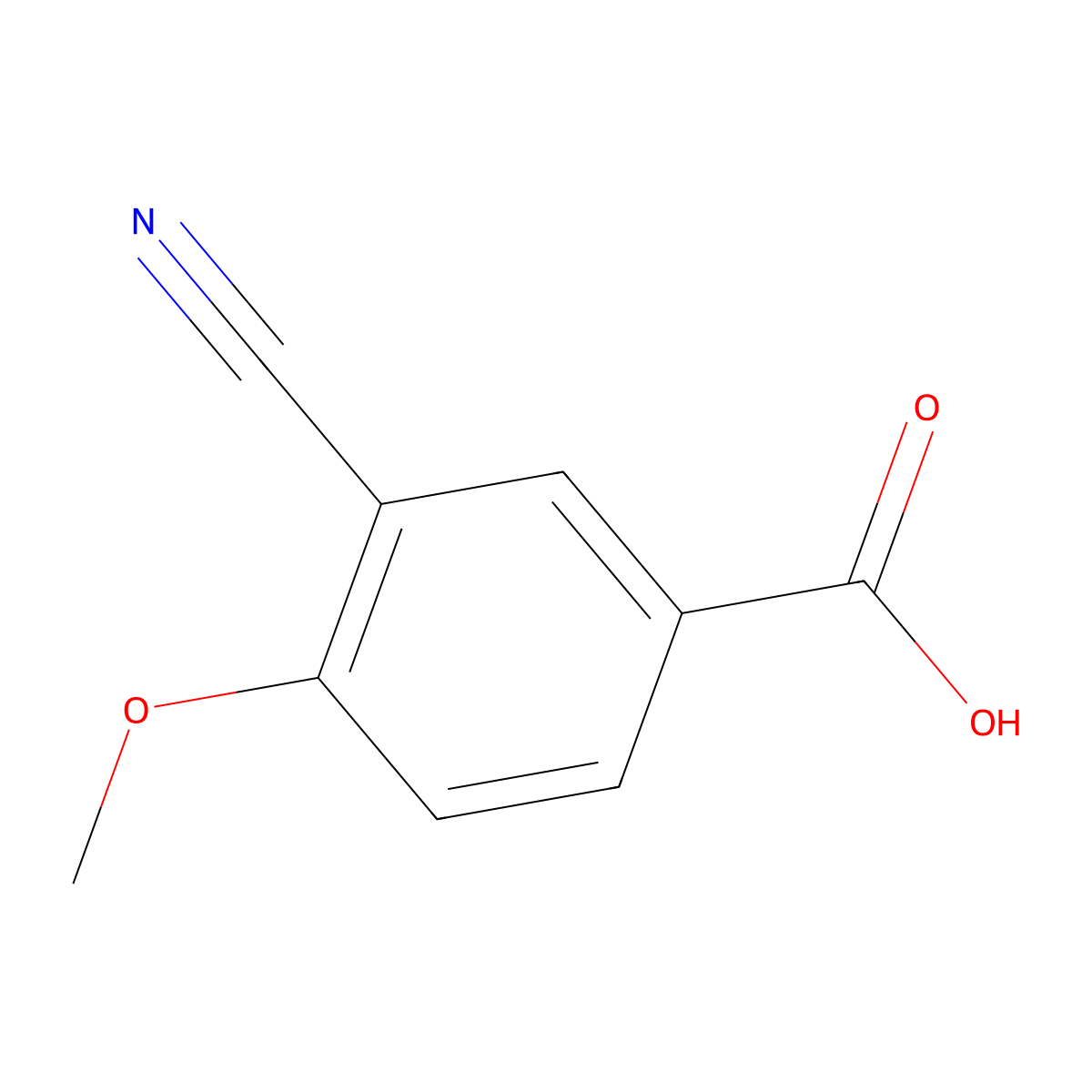 3-Cyano-4-methoxybenzoic acid molecular structure, CAS 117738-82-6