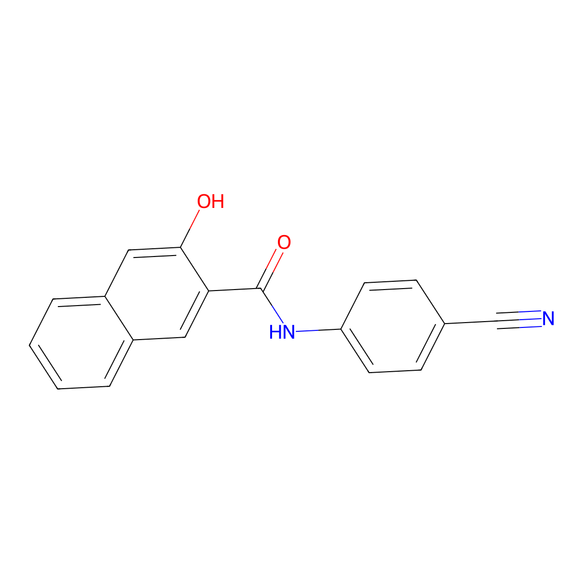N-(4-Cyanophenyl)-3-hydroxynaphthalene-2-carboxamide molecular structure, CAS 117739-40-9