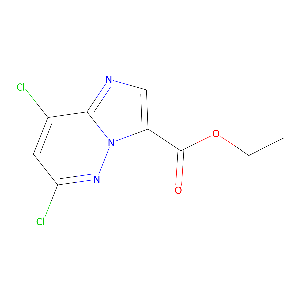 Ethyl 6,8-dichloroimidazo[1,2-b]pyridazine-3-carboxylate molecular structure, CAS 1177415-90-5