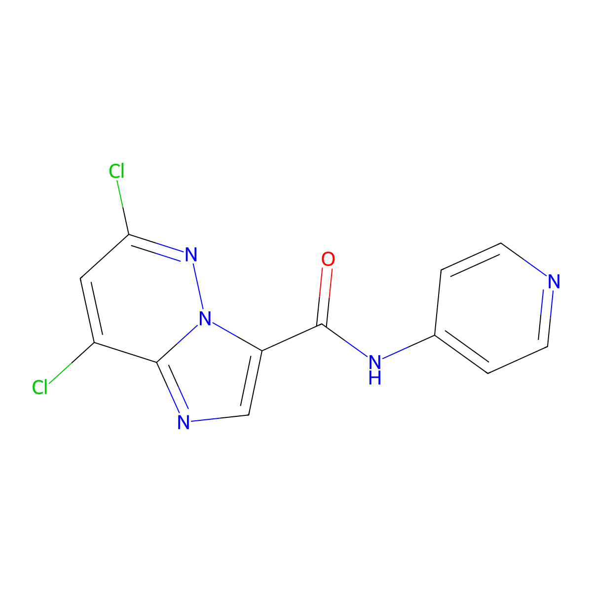 6,8-Dichloro-N-(pyridin-4-yl)imidazo[1,2-b]pyridazine-3-carboxamide molecular structure, CAS 1177415-93-8