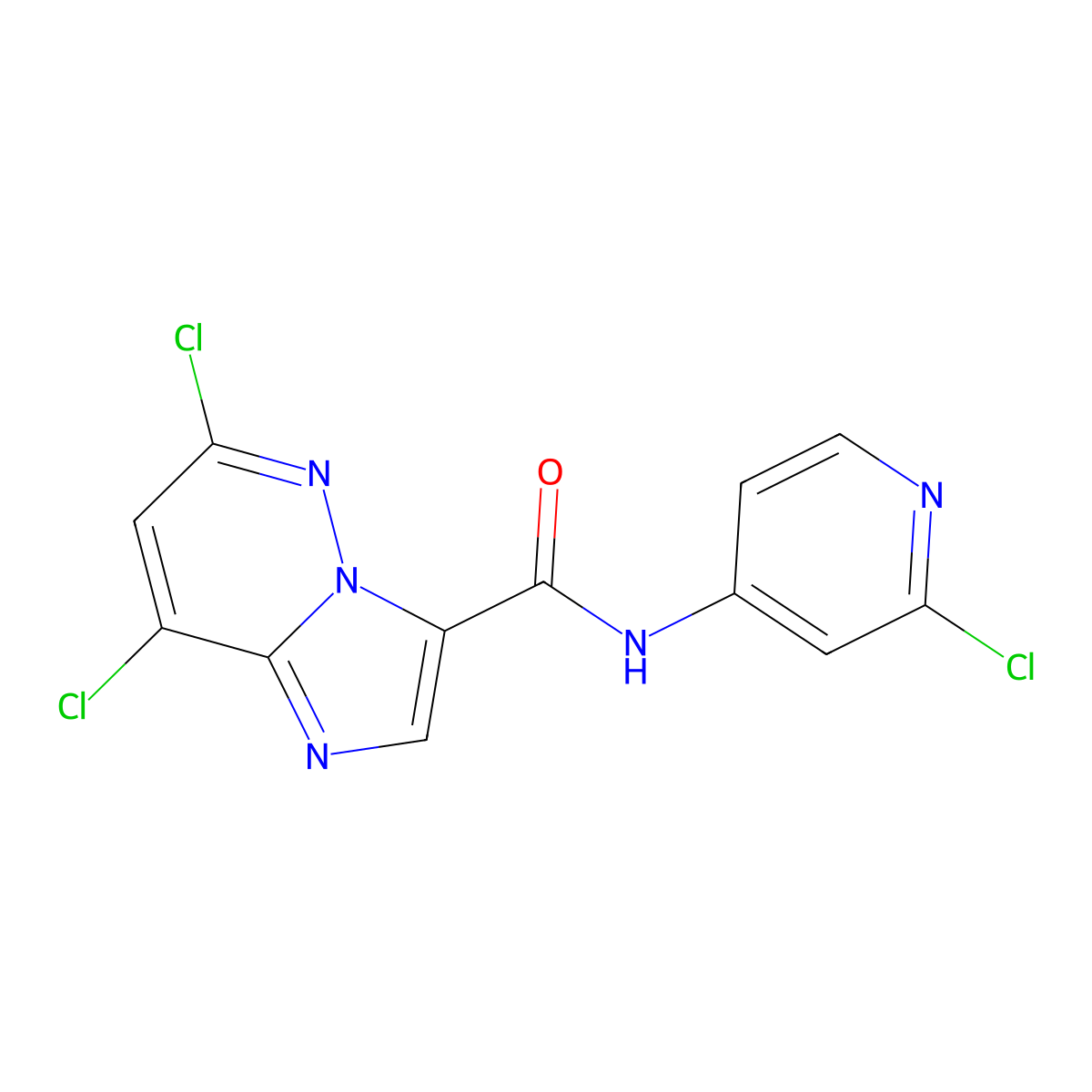 6,8-Dichloro-N-(2-chloropyridin-4-yl)imidazo[1,2-b]pyridazine-3-carboxamide molecular structure, CAS 1177416-21-5