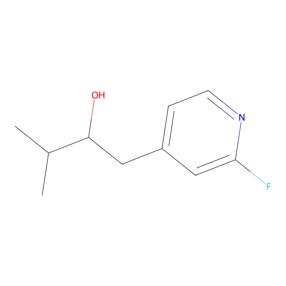 2-Fluoro-alpha-(1-methylethyl)-4-pyridineethanol molecular structure, CAS 1177418-40-4