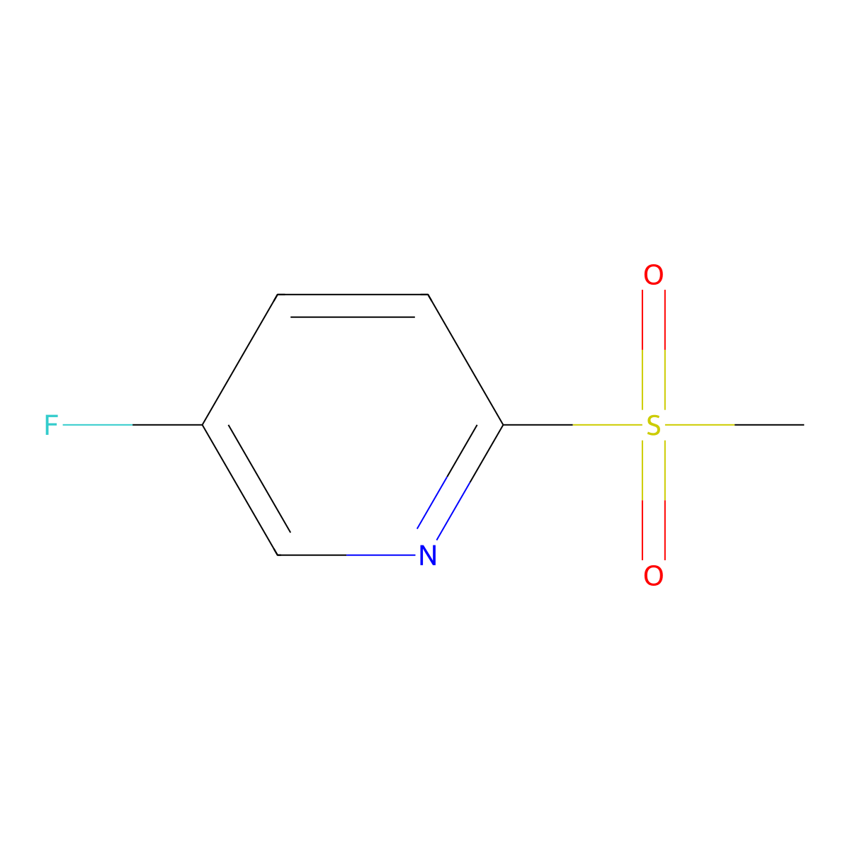 5-Fluoro-2-(methylsulfonyl)pyridine molecular structure, CAS 1177420-68-6