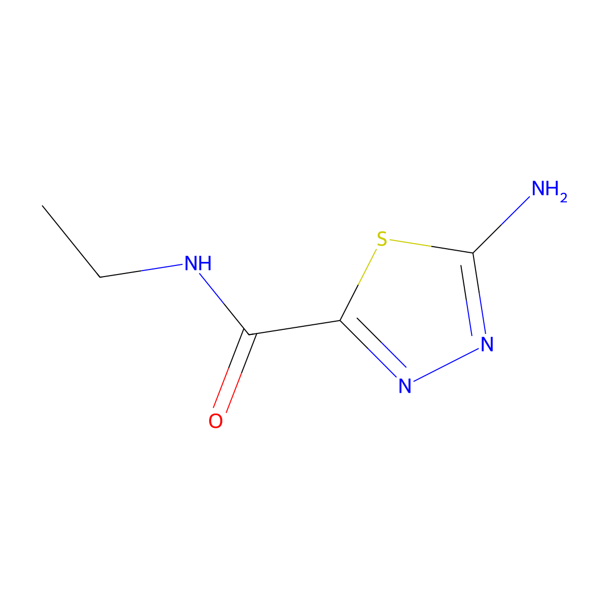 5-amino-N-ethyl-1,3,4-thiadiazole-2-carboxamide molecular structure, CAS 1177423-62-9