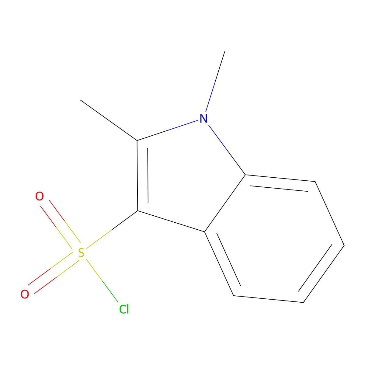 1,2-dimethyl-1H-indole-3-sulfonyl chloride molecular structure, CAS 1177425-20-5