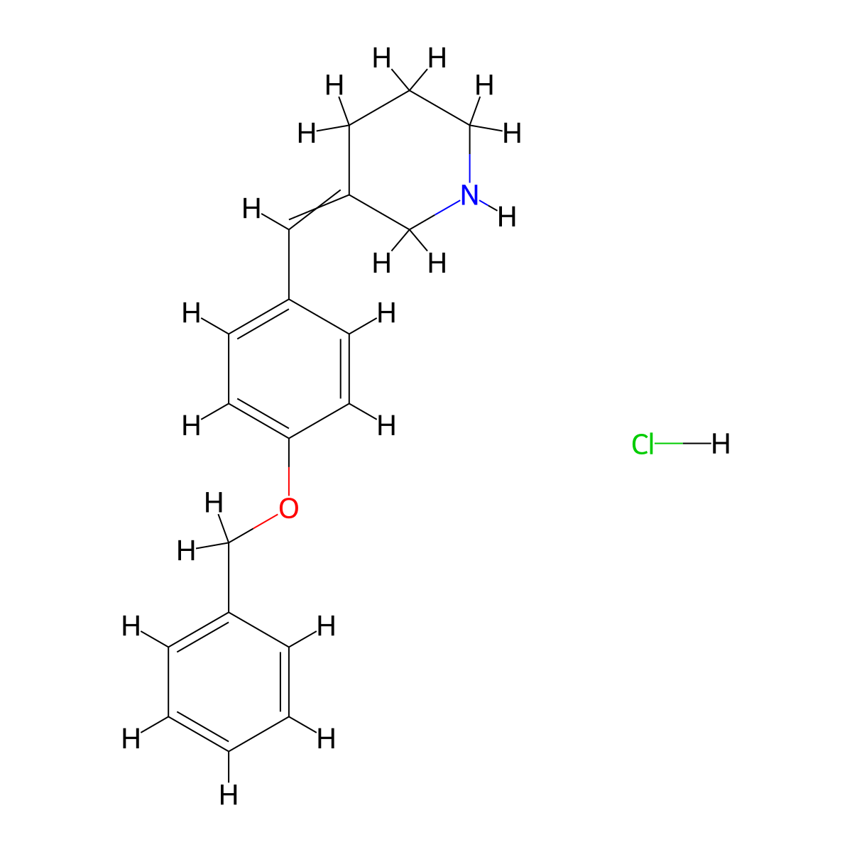 3-(4-(Benzyloxy)benzylidene)piperidinehydrochloride molecular structure, CAS 1177426-05-9