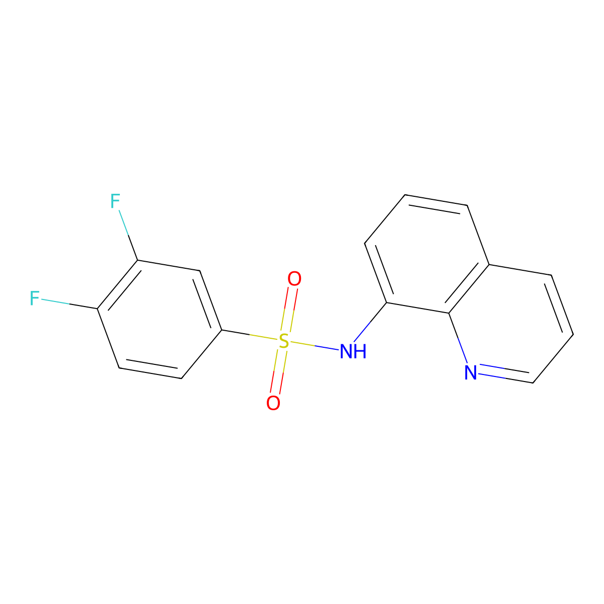 3,4-difluoro-N-(quinolin-8-yl)benzene-1-sulfonamide molecular structure, CAS 1177426-28-6