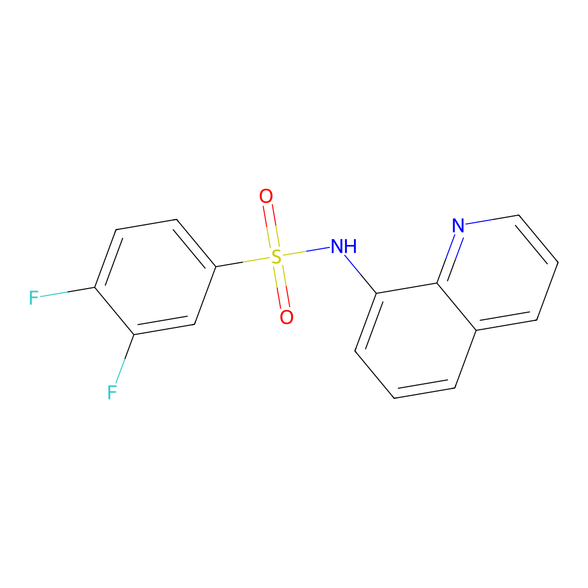 3,4-difluoro-N-(quinolin-8-yl)benzene-1-sulfonamide molecular structure, CAS 1177426-28-6