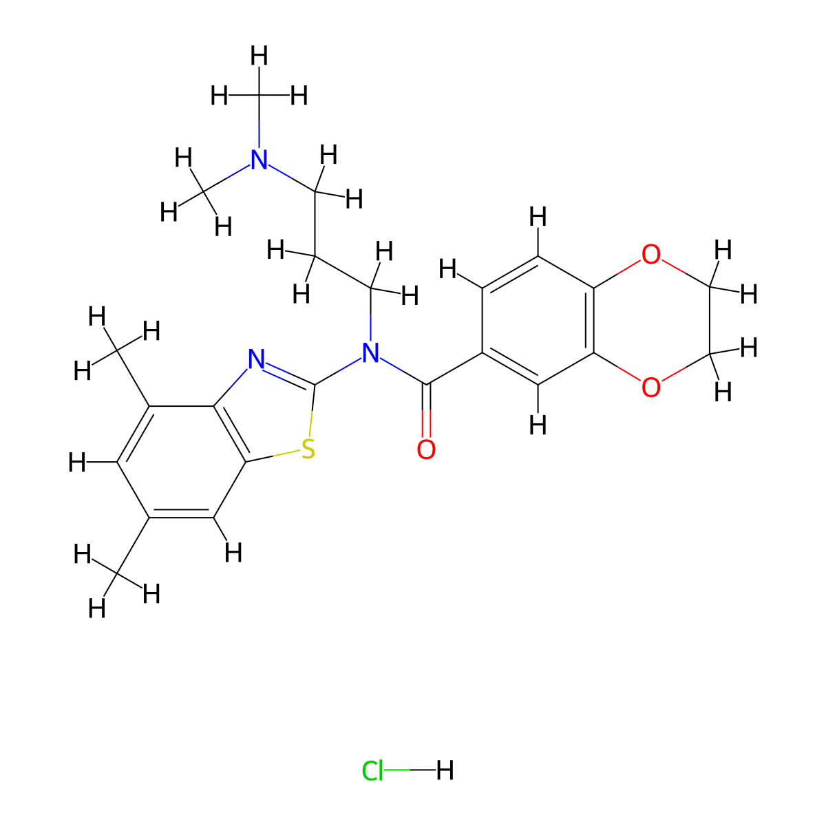 N-(4,6-Dimethyl-1,3-benzothiazol-2-YL)-N-[3-(dimethylamino)propyl]-2,3-dihydro-1,4-benzodioxine-6-carboxamide hydrochloride molecular structure, CAS 1177439-66-5