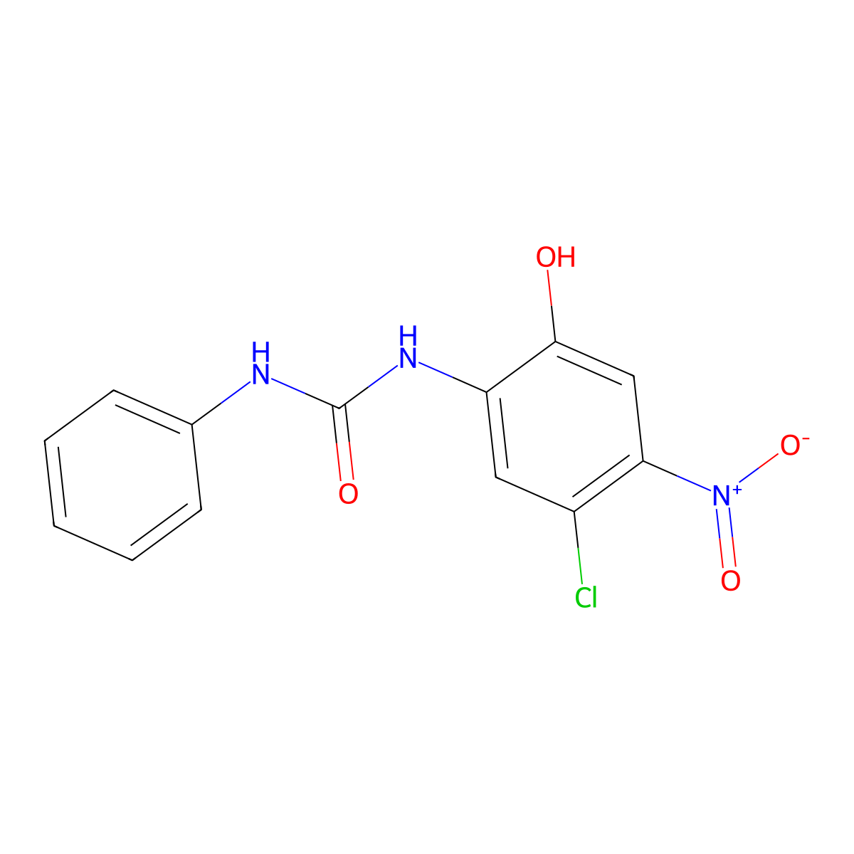 1-(5-Chloro-2-hydroxy-4-nitrophenyl)-3-phenylurea molecular structure, CAS 117745-34-3