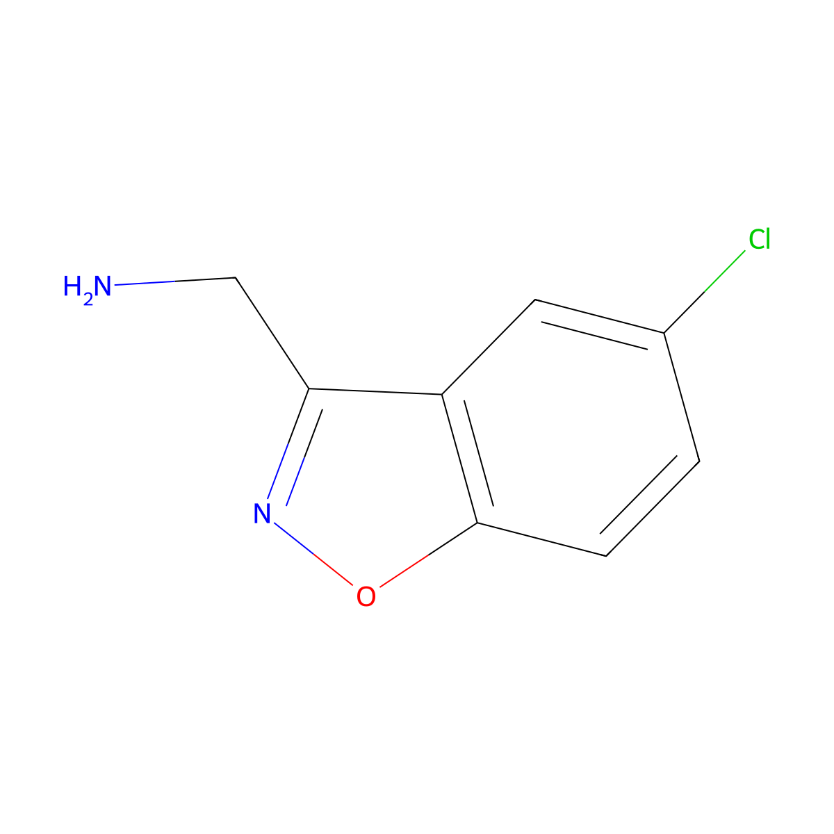 (5-Chlorobenzo[d]isoxazol-3-yl)methanamine molecular structure, CAS 1177481-26-3