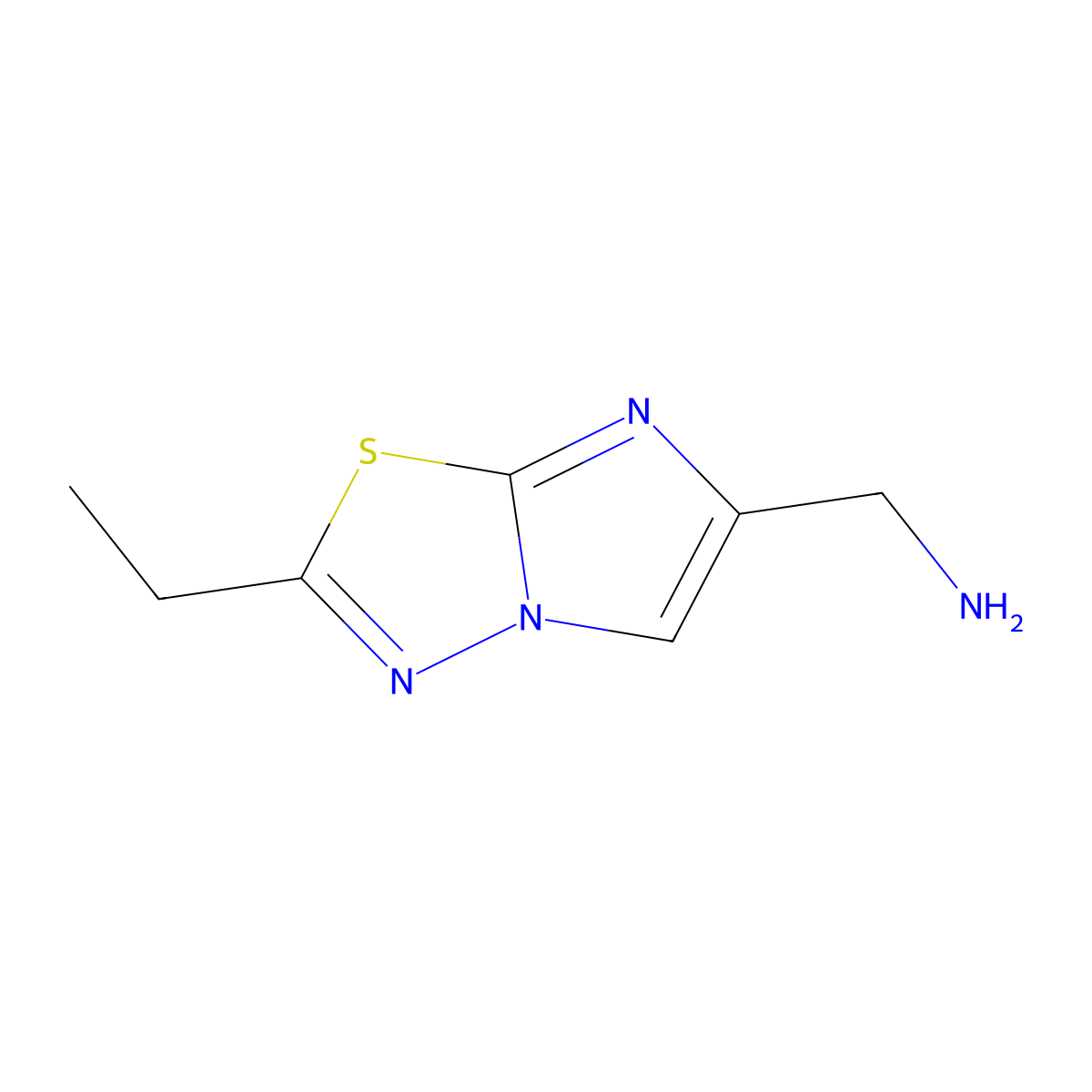 (2-Ethylimidazo[2,1-b][1,3,4]thiadiazol-6-yl)methanamine molecular structure, CAS 1177482-04-0