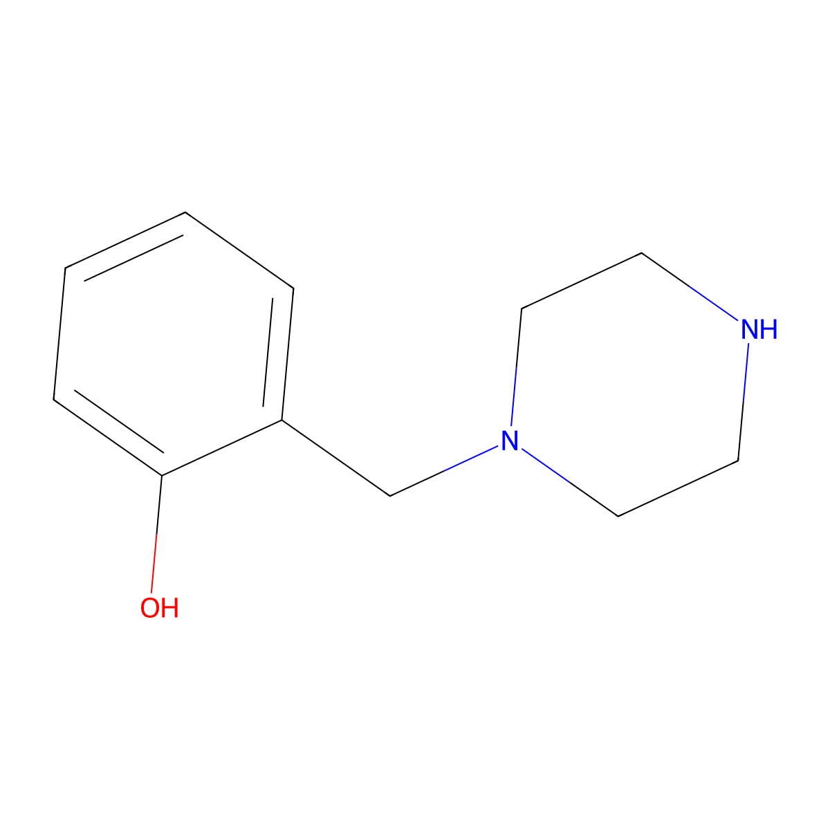 2-(Piperazin-1-ylmethyl)phenol molecular structure, CAS 1177491-31-4