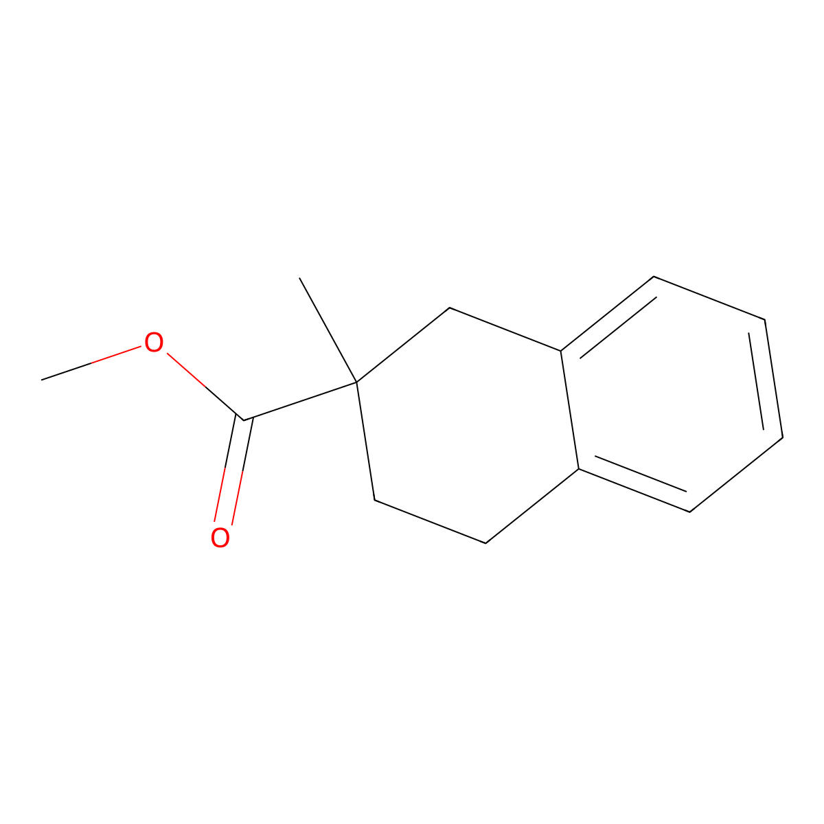 Methyl 2-methyl-1,2,3,4-tetrahydronaphthalene-2-carboxylate molecular structure, CAS 117750-14-8
