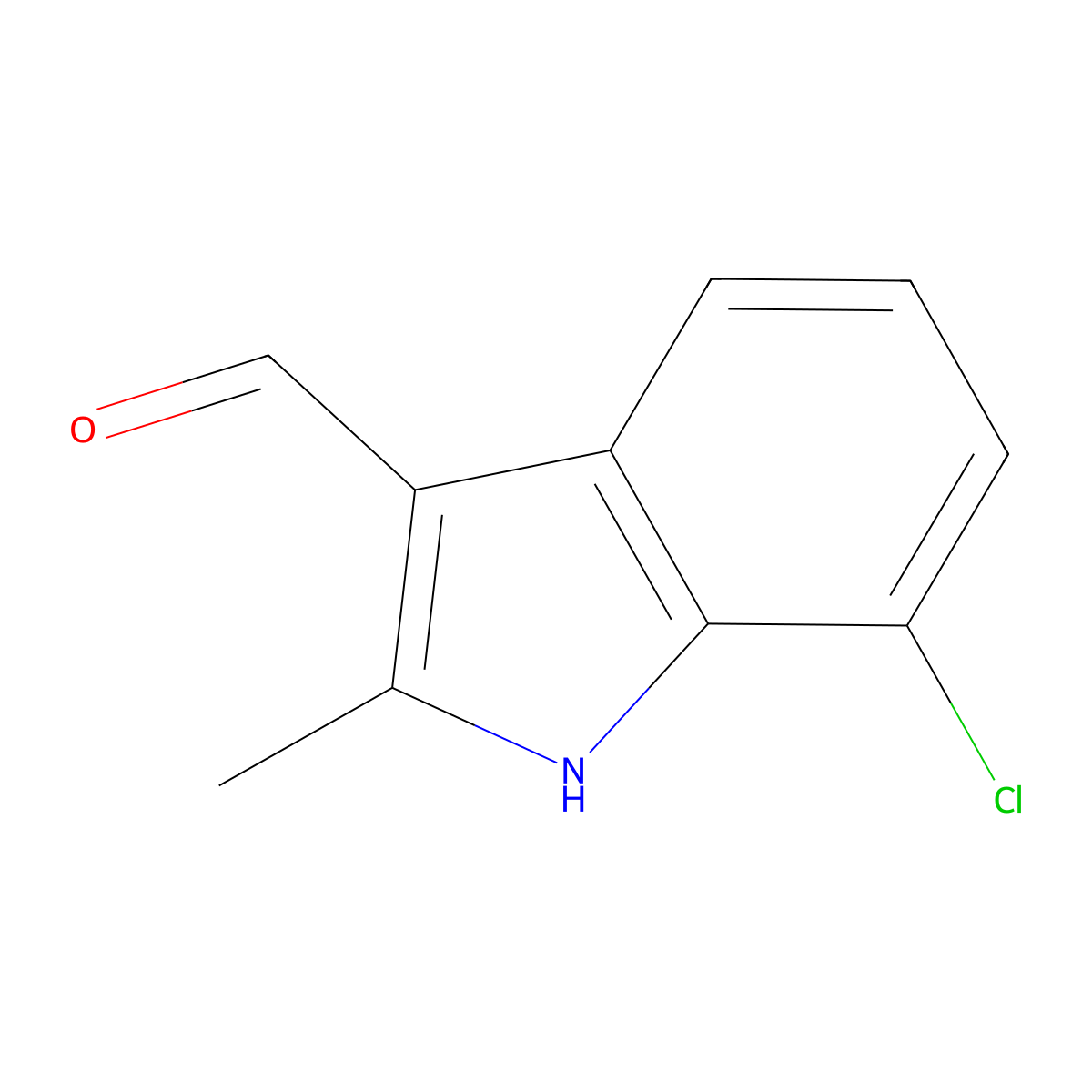 7-Chloro-2-methyl-1H-indole-3-carboxaldehyde molecular structure, CAS 117752-77-9