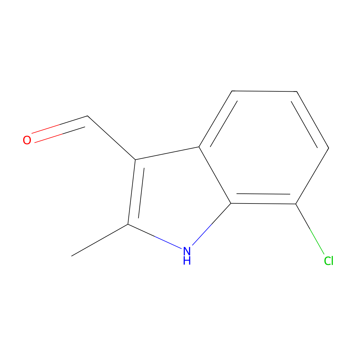 7-Chloro-2-methyl-1H-indole-3-carboxaldehyde molecular structure, CAS 117752-77-9