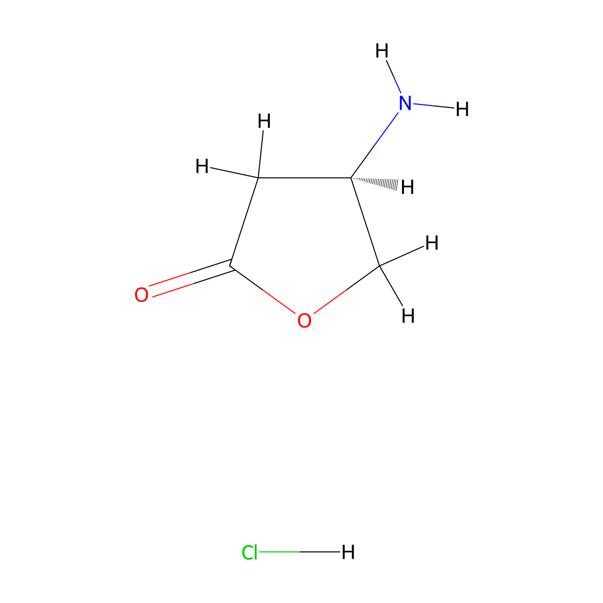 (4R)-4-aminooxolan-2-one hydrochloride molecular structure, CAS 117752-88-2