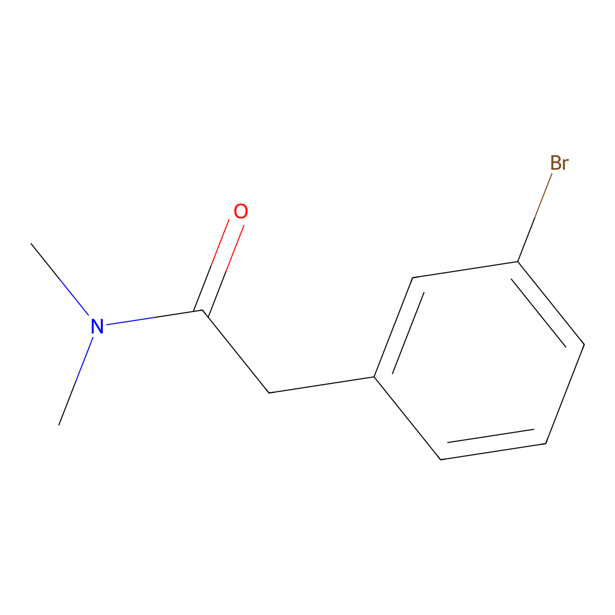 2-(3-Bromophenyl)-N,N-dimethylacetamide molecular structure, CAS 117753-07-8