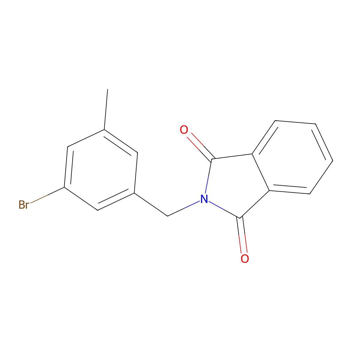 2-[(3-bromo-5-methylphenyl)methyl]-1H-isoindole-1,3(2H)-dione molecular structure, CAS 1177558-41-6