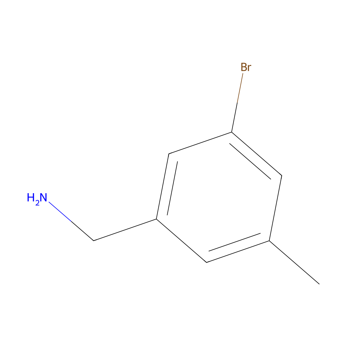 3-Bromo-5-methylbenzylamine molecular structure, CAS 1177558-42-7