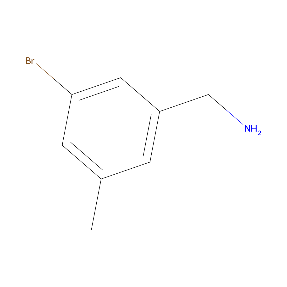 3-Bromo-5-methylbenzylamine molecular structure, CAS 1177558-42-7