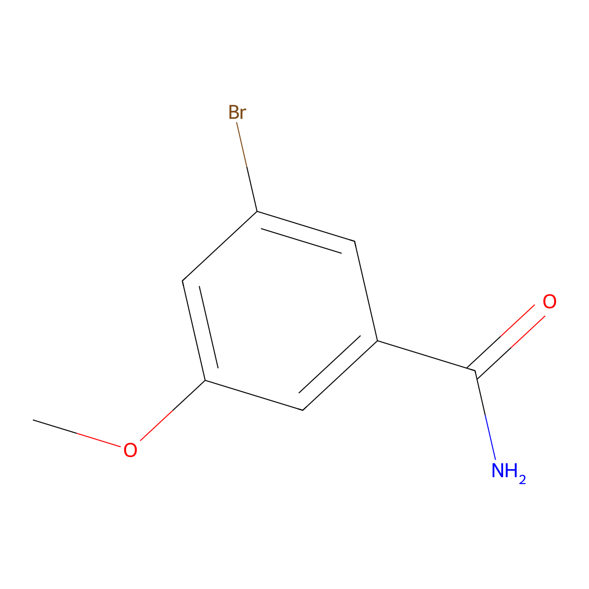 3-Bromo-5-methoxybenzamide molecular structure, CAS 1177558-45-0