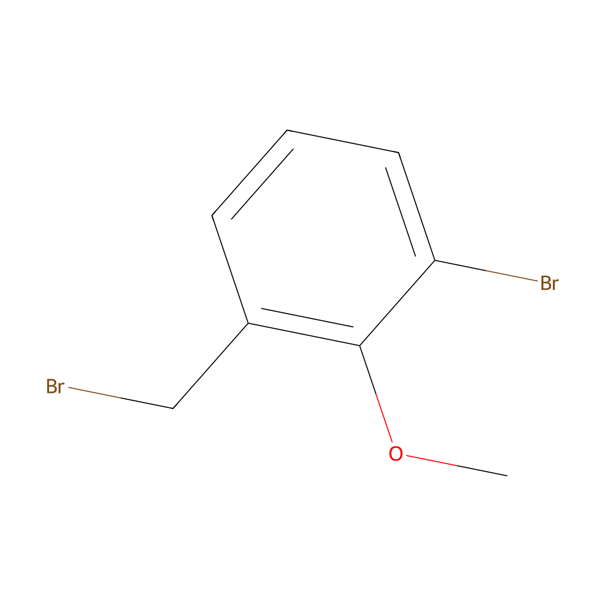 1-Bromo-3-(bromomethyl)-2-methoxybenzene molecular structure, CAS 1177558-47-2